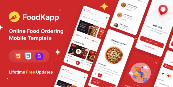 foodkapp - Online Food Ordering Mobile Template