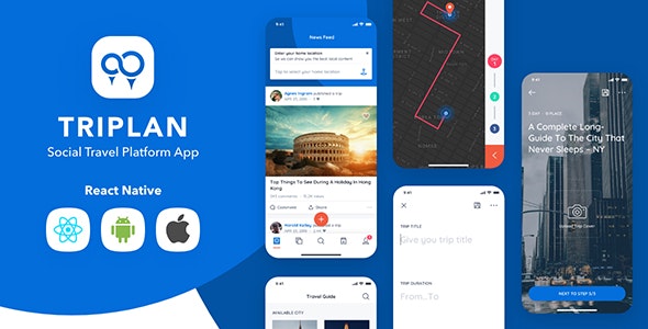 Triplan - Social Travel React Native Template