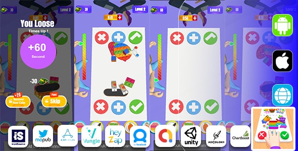 Fidget Toys Trading - Android | IOS (Unity-Admob-Facebook-...)