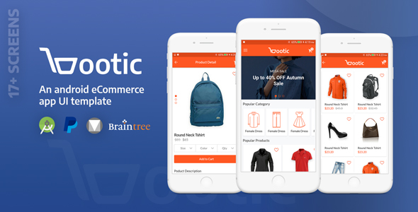Bootic Full - An android eCommerce app with admin panel