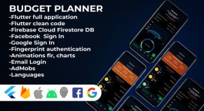 Budget Planner expenses and incomes tracker- Flutter Full App AdMobs