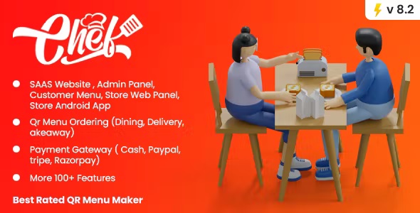CHEF - SaaS - Contactless Multi-restaurant QR Menu Maker 8.2