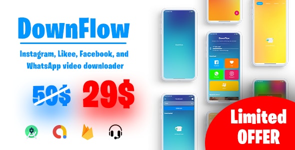 DownFlow v2 - Social media video downloader