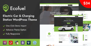 Ecofuel – Electric Car  Charging Station WordPress Theme