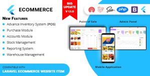 Rawal – Flutter  Laravel Ecommerce Solution with POS for Single  Multiple Location Business Brand