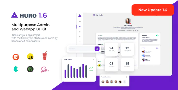 Huro - Multipurpose Admin and Webapp UI Kit