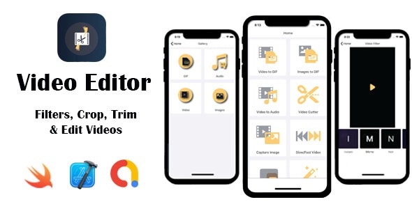 Video Editor - Filters, Crop, Trim & Edit Videos | Google AdMob | iOS Source Code