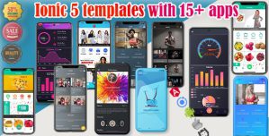 ionic 5/6 themes bundles / ionic 5 templates with 15+ apps