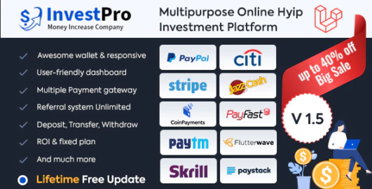 InvestPro – Wallet Banking Online Hyip Investment Platform 3.0.1