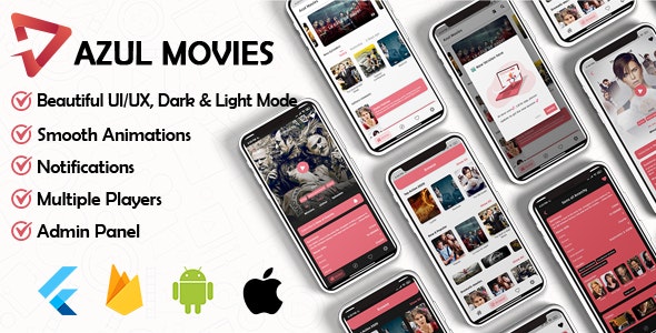 Movies App - Admin panel ( movies & series & tv shows...) Flutter