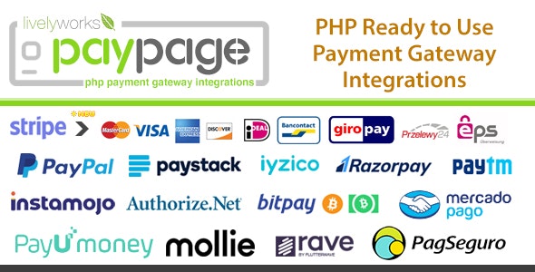 PayPage - PHP ready to use Payment Gateway Integrations 1.8.1