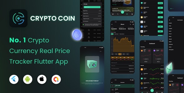 CryptoCoin: Flutter Full Crypto Currency App for Live Tracking of Prices