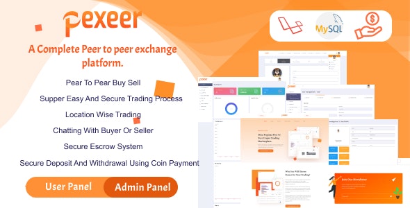 Pexeer - A Complete Peer to Peer Cryptocurrency Exchange Platform 2.0