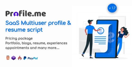 Profile.me - Saas Multiuser Profile Resume & Vcard Script 2.2