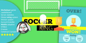 Soccer King – Construct 3, HTML5, Multiplayer, Rating System, Mobile