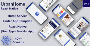 Home Service Finder  Provider Booking Template in React Native | 2 Apps | UrbanHome | Android  iOS