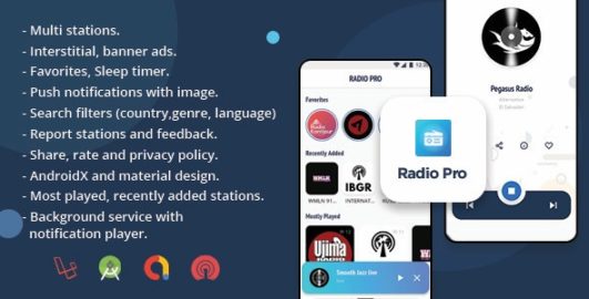 Radio Pro App with Admin Panel
