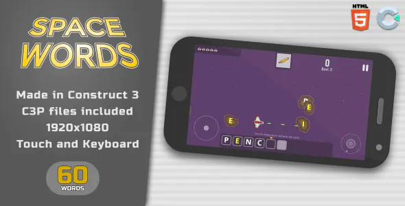 Space words - HTML5 Educational Game