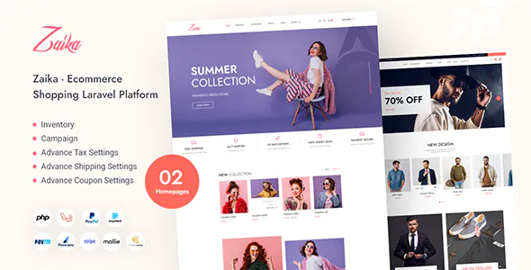 Zaika eCommerce CMS - Laravel eCommerce Shopping Platform 2.1.0