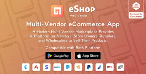 eShop – Multi Vendor eCommerce App  eCommerce Vendor Marketplace Flutter App 2.8.2