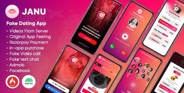 Janu - Dating App : Live Streaming App : One to One Video Calling App (Fake Users)