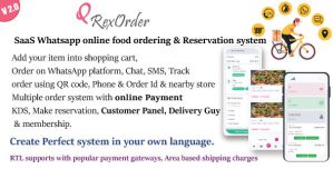 QrexOrder – SaaS Restaurants / QR Menu / WhatsApp Online ordering / Reservation system 3.1.8 [Extended License]