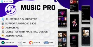 Flutter Music Player – Online MP3 (Songs) App With PHP Admin Panel