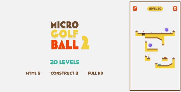 Micro Golf Ball 2 - HTML5 Game (Construct3)
