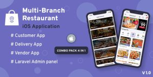 Multi-Branch Restaurant – iOS User + Delivery Boy + Vendor Apps With Laravel Admin Panel