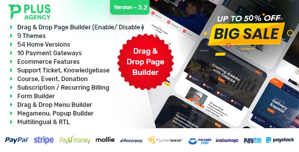 PlusAgency - Multipurpose Website CMS / Business CMS