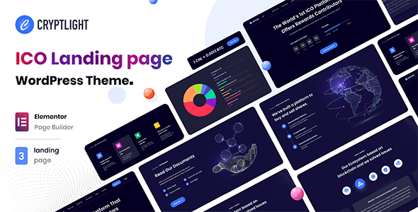 Cryptlight - ICO Landing Page WordPress Theme 1.0.8