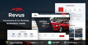 Revus – Automotive  Car Rental WordPress Theme