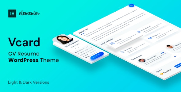 Vcard - CV Resume WordPress Theme