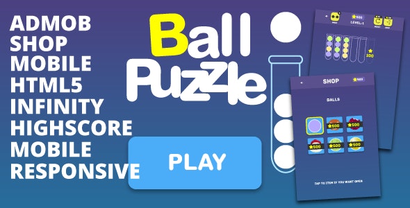 Ball Puzzle - HTML5, mobile, AdMob, shop, c3p, touch/mouse