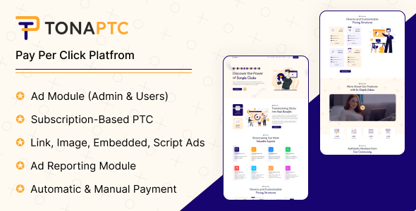 TonaPTC - Subscription Based Pay Per Click Platform