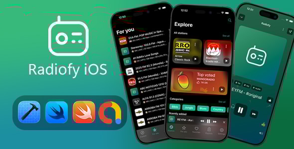 Radiofy - Online Radio Streaming App for iOS | Swift  SwiftUI