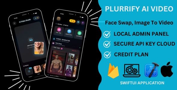 Plurrify AI Video Face Swap, Image To Video, Mobile App SwiftUI IOS