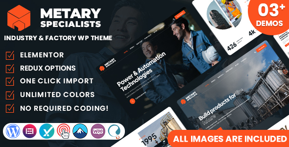 Metary - Industry Factory WordPress Theme