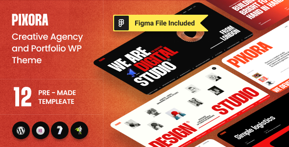 Pixora - Creative Agency Portfolio WordPress Theme
