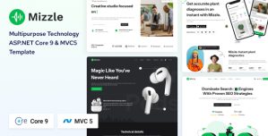 Mizzle – ASP.NET Core 9  MVC 5 Technology and Corporate Template