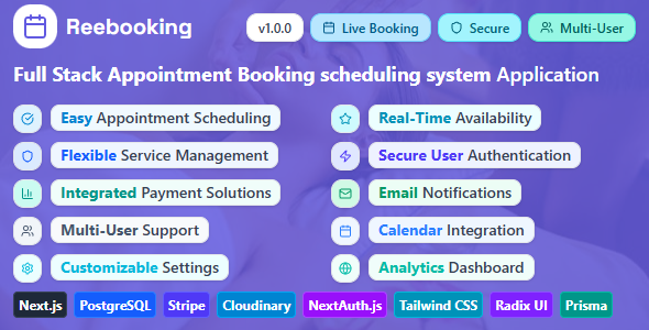 Reebooking - Spa Saloon Service Appointment Booking scheduling system Software Solution