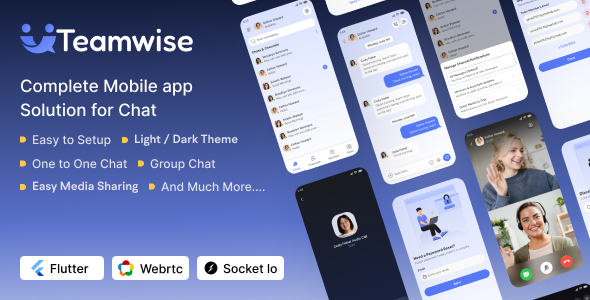 Teamwise App Addon - Slack Clone | Chat App | Audio and Video Call | Realtime Messaging Saas Product