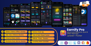 Earnify Pro – Advanced Rewards, Quiz, Game  Offer Wall App