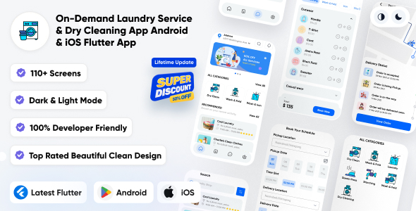 GoLaundry - On-Demand Laundry Service  Dry Cleaning App | Uber for Laundry Android-iOS Flutter App
