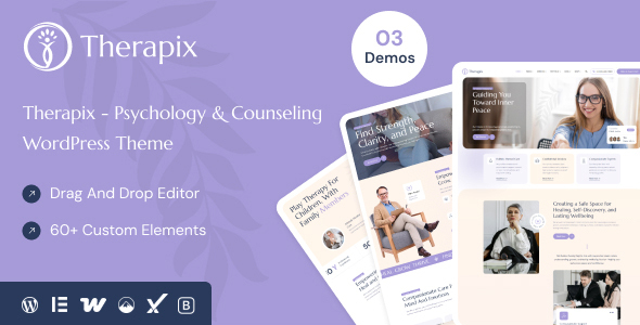 Therapix - Psychology Counselling WordPress Theme
