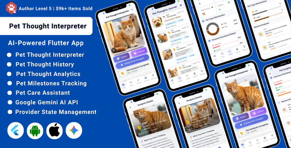 AI-Powered Pet Thought  Desire Interpreter Flutter App | Pet Care  Insights