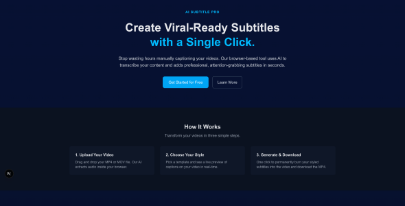 CaptionCraft – AI-Powered Subtitle Generator with Templates