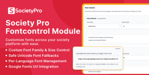 FontControl Module for SocietyPro