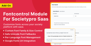 FontControl Module for SocietyPro Saas