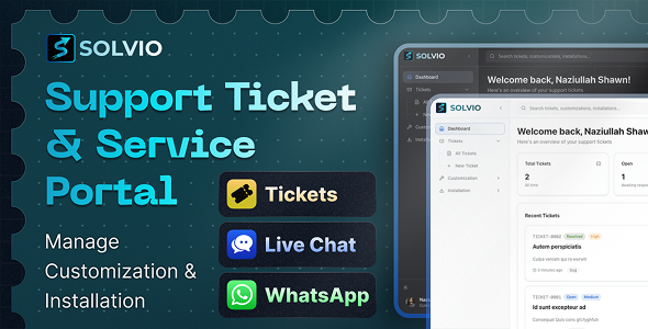 Solvio – Real-Time Customer Support Ticket  Live Chat System with Knowledge Base